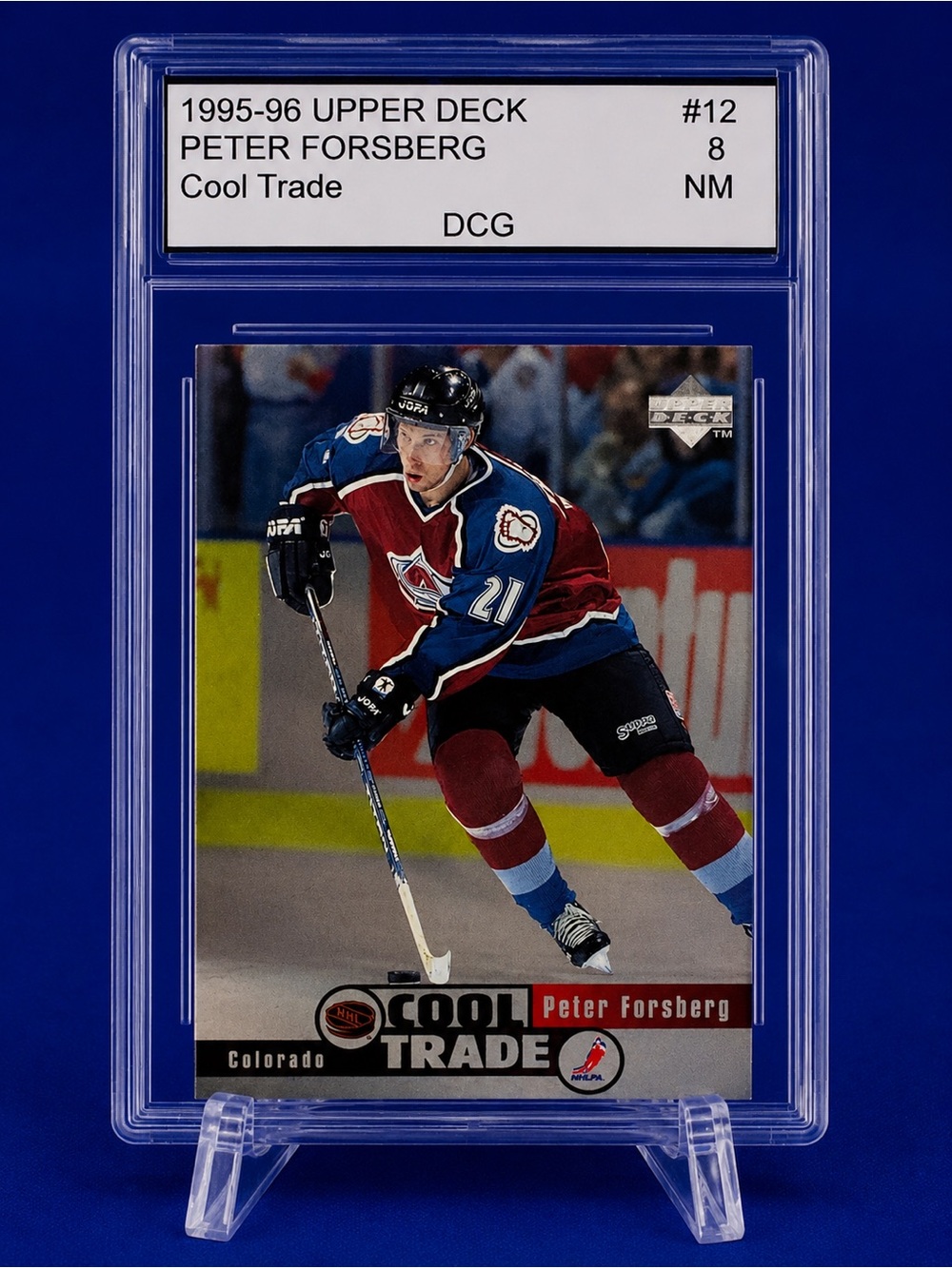 1995-96 Upper Deck Peter Forsberg Hockey Trading Card - Colorado Avalanche